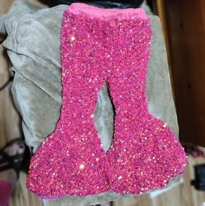 Boutique big flare leg sequin pants  3t